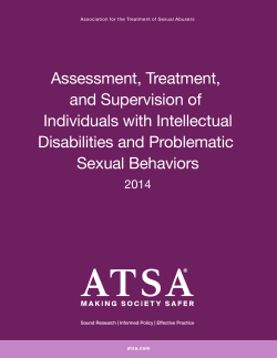 Assessment, Treatment, and Supervision of Individuals with