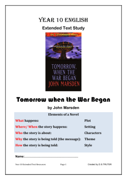 Tomorrow, when the war began