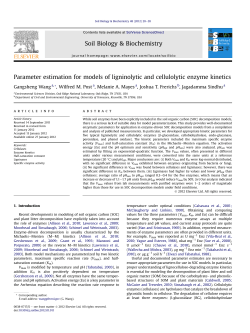 Parameter estimation for models of ligninolytic and