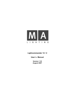 Lightcommander 12 / 2 User&acute;s Manual