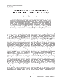 Affective priming of emotional pictures in parafoveal vision: Left