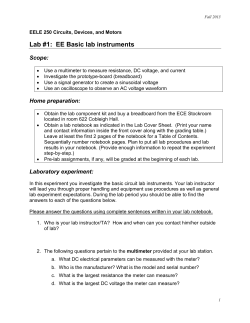 Lab #1: EE Basic lab instruments