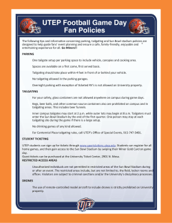 2016 Tailgating Policies