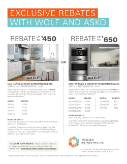 exclusive rebates with wolf and asko