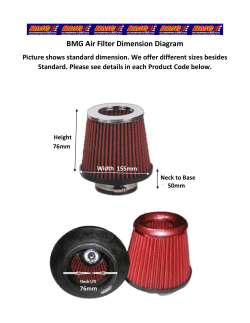 BMG Air Filter Dimension Diagram - bmg