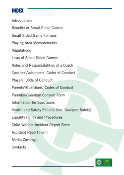 IFA Small sided Games strategy