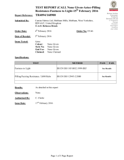 TEST REPORT (CALL None Given-Aztec-Pilling