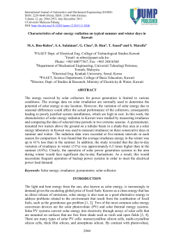Characteristics of solar energy radiation on typical summer and