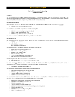 Pre-Architecture EFA - Civil and Environmental Engineering