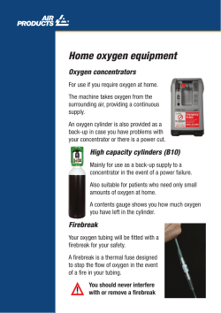 Home oxygen equipment