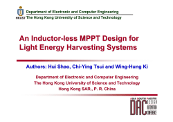 An Inductor-less MPPT Design for Light Energy - ASP-DAC