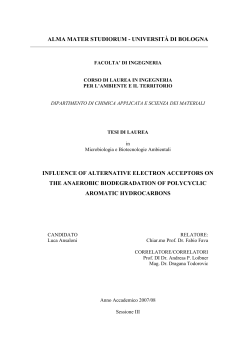 universit&agrave; di bologna influence of alternative electron acceptors on