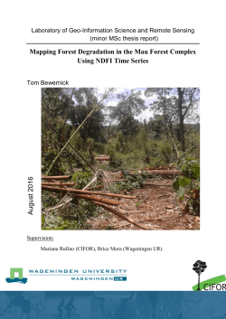Mapping Forest Degradation in the Mau Forest Complex Using NDFI