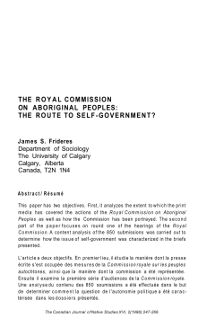 the royal commission on aboriginal peoples