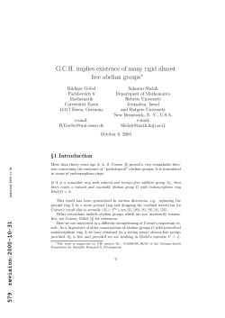 G.C.H. implies existence of many rigid almost free abelian groups