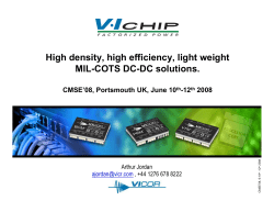 High density, high efficiency, light weight MIL-COTS DC-DC