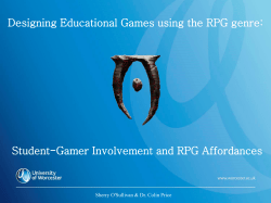 Designing Educational Games using the RPG Genre - Game