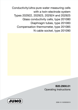 Conductivity/ultra-pure water measuring cells with a twin
