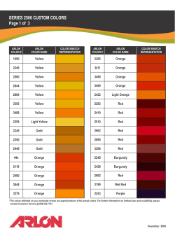 SERIES 2500 CUSTOM COLORS Page 1 of 3