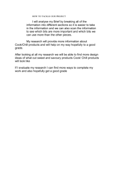 I will analyse my Brief by breaking all of the information into