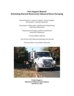 Street Sweeping Routes - Lawrence A. Baker, Research Professor