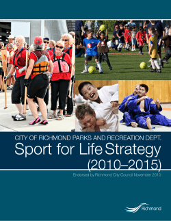 Richmond Sport for Life Strategy