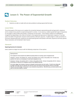 Algebra I Module 3, Topic A, Lesson 5: Teacher Version