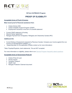 RCTech OUTREACH Proof of Eligibility