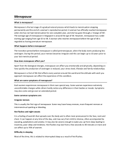 Menopause - Thomson Wellth Clinic