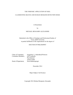 THE FORENSIC APPLICATION OF SOIL