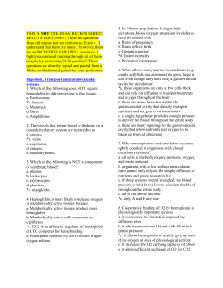 Questions to Review for Exam 4