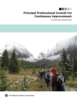 Principal Professional Growth For Continuous Improvement