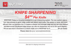 knife sharpening $400