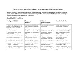 Figuring Out the Cognitive Level of Students with Sensory and