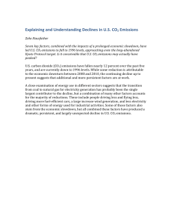 Explaining and Understanding Declines in U.S. CO2 Emissions