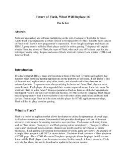 Future of Flash, what will replace it?