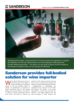 Sanderson provides full-bodied solution for wine importer
