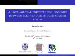 A local-global principle for isogenies between