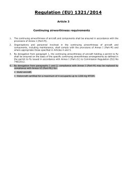 Light Part-M - (draft NPA as of 01 May 2015)
