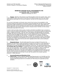 Minimum Standard Detail Reqmts. for ALTA/ACSM Land Title Surveys