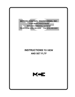 instructions to view - Motion Control Engineering
