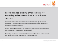 CUP Recording Adverse Reactions