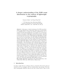 A deeper understanding of the XOR count distribution in the context