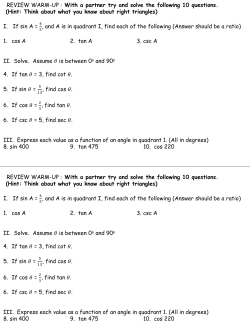 5 1 Notes on Trig Identities 2015