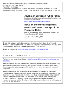 News on the move: exogenous events and news coverage of the
