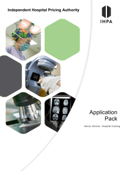 Application Pack*EL1 Manager - Independent Hospital Pricing