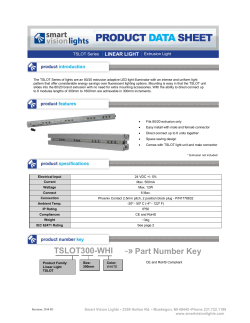 Part Number Key TSLOT300-WHI