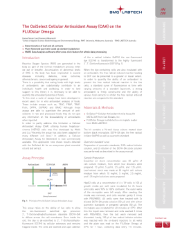 The OxiSelect Cellular Antioxidant Assay (CAA) on