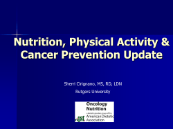 Nutrition and Cancer: The Power of Prevention