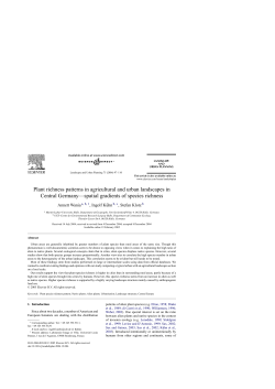 Plant richness patterns in agricultural and urban landscapes in